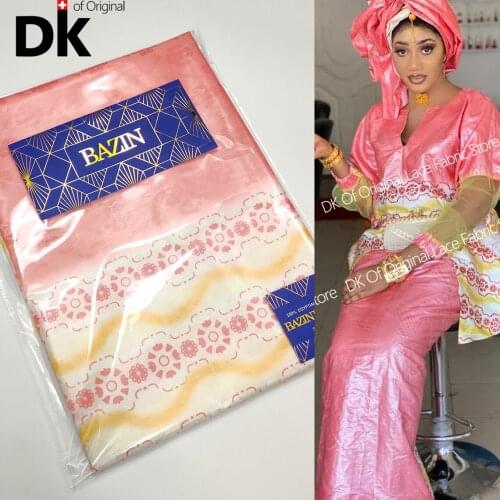 Special Offer! 5 Yards 2021 New Design Afrian Lace Ankara Fabric African Wax Print For Bazin Riche Gextczer Party Dress Material