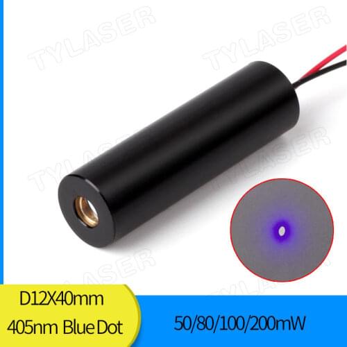 12mm 405nm Glass lens 50mw 80mW100mw Blue Laser Module Industrial Grade TYLASERS