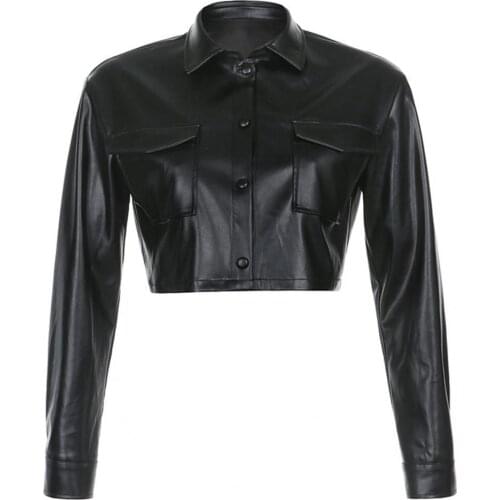 Stylish Short Type Flap Pockets Motorcycle Jacket Jacket Coat Comfortable 3D Cutting