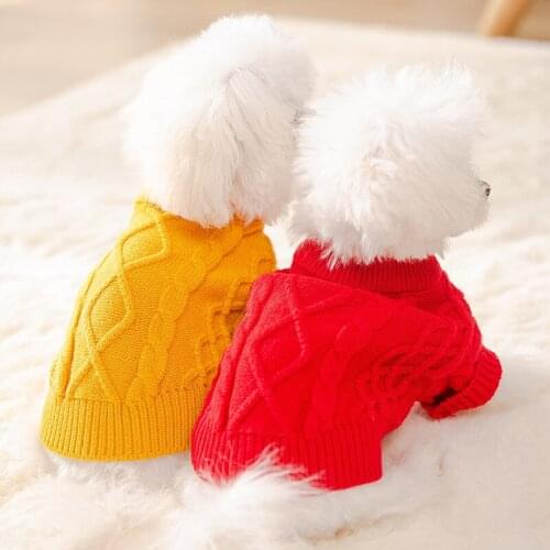 Cat Dog Sweater Winter Puppy Small Dog Clothes Knit Apparel Pomeranian Yorkshire Maltese Bichon Poodle Schnauzer Dog Clothing S