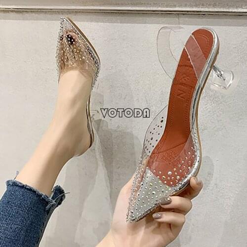 VOTODA Womens High-heeled Shoes