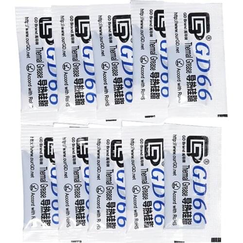 10Pcs GD66 Thermal Conductive Grease Paste Silicone Plaster For LED Chip 5.5*2.5cm