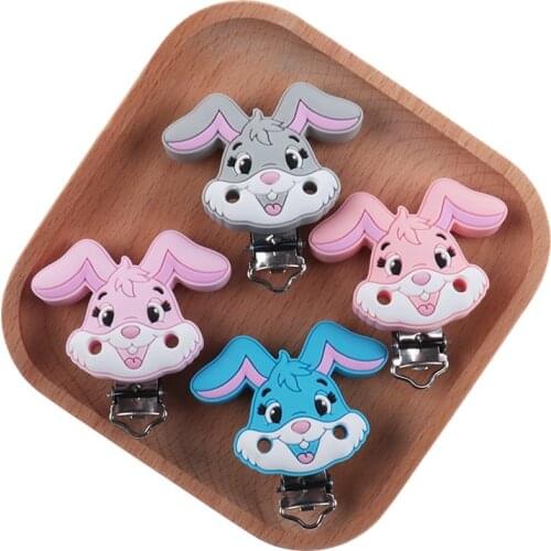 10pcs Baby Rabbits Clips Pacifier Clip Nipple Holder Dummy Chain Baby Teether Chain Baby Goods BPA Free Nipples And Accessories