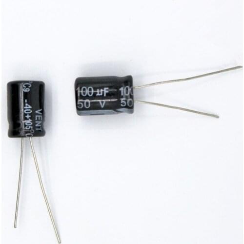 100)Electrolytic Capacitor Radial Lead Standard General Purpose 8X12mm Aluminum