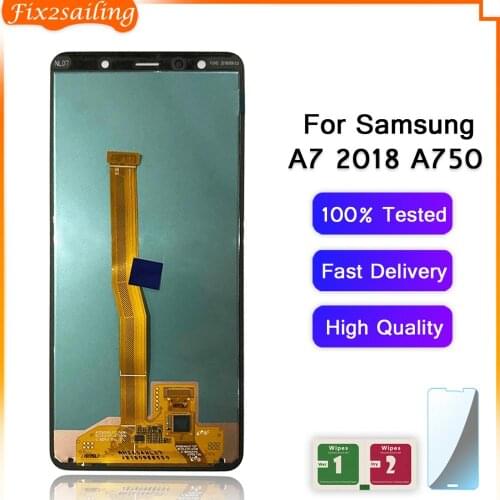 100% Tested Working LCD Display For Samsung Galaxy A7 2018 SM-A750F A750F A750 LCD Touch screen Digitizer Assembly For A750