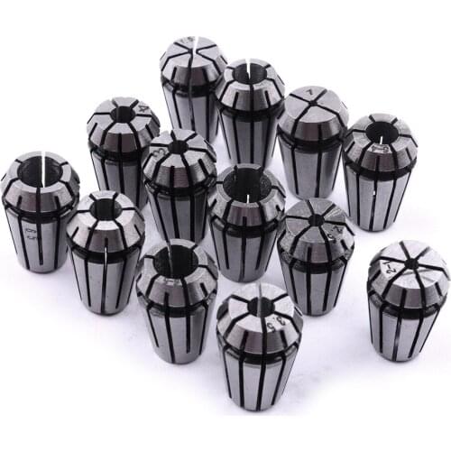 13Pcs/Set ER11 CNC Collet Chucks Tool Bits Holder Clamping Size 1mm-7mm For CNC Engraving Machine & Milling Lathe Tool Chucks