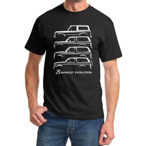 1966-92 For Bronco Evolution Classic Outline Design Tshirt NEW FREE SHIPPING