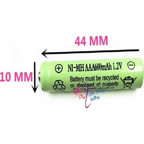 4-20PCS 10450 1.2V 600MAH Rechargeable Battery 600mAh Real Capacity NiMh AAA Batteries Set with 1000 Cycle for LED Flashlight