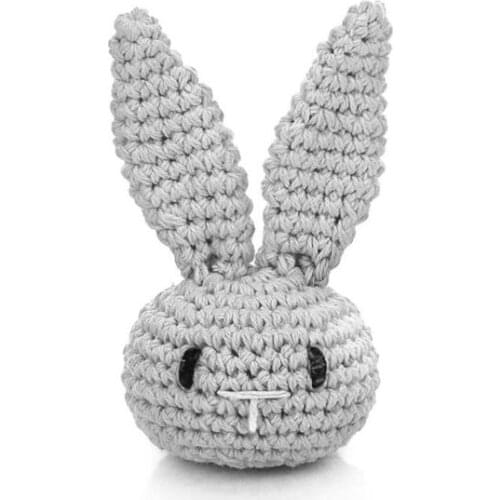 Handmade Crochet Cotton Rabbit DIY Baby Pacifier Chain Accessory Infant Teether Q1FE