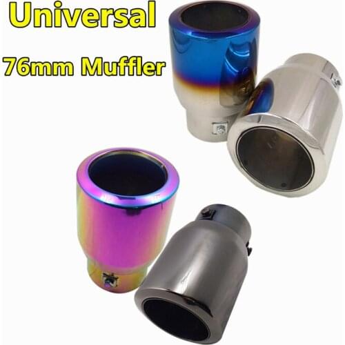 Auto Accessories Car-styling Universal 76mm Stainless Steel Muffler Car Exhaust System Tip Pipe Modified For CRV Prado H6