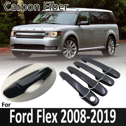 Black Carbon Fiber for Ford FLEX 2008 2009 2010 2011 2012 2014 2015 2016 2017 2018 2019 Door Handle Cover Refit Car Accessories
