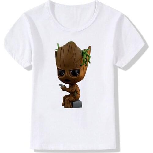 MARVEL Kids T Shirt I Am Groot Ptint T-Shirt Guardians of The Galaxy Short-sleeved Tshirts Children Clothes Tops Boys Girls Tees