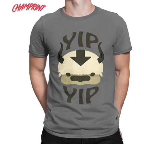 Yip Yip Appa Avatar The Last Airbender T-Shirts for Men Round Collar Pure Cotton T Shirts Short Sleeve Tees New Arrival Clothing