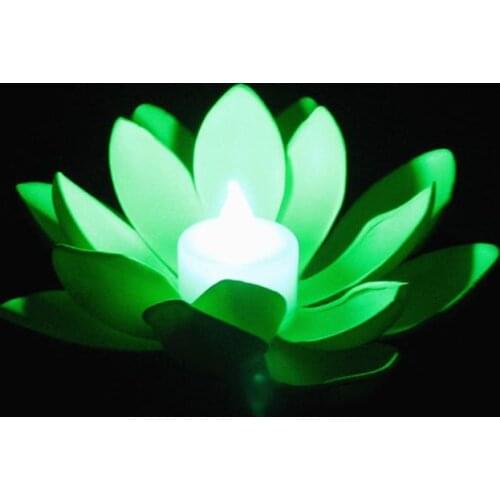 Artificial LED Floating Lotus Flower Candle Lamp With Colorful Changed Lights For Wedding Party Decorations supplies