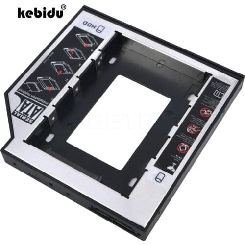 Kebidu 2nd Plastic Caddy 12.7mm SATA to Sata 3.0 SSD HDD HD 2.5" Hard Disk Driver External Enclosure CD DVD Optical Bay Laptop