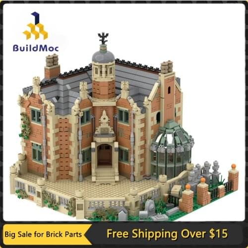 Moc Haunted Manor Ghost House Collection Haunted Ghost Castle Idea Model Streetview Building Blocks DIY Bricks Kid toys Gift