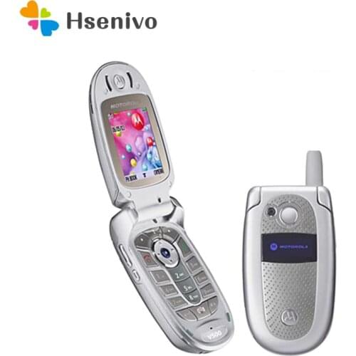 Motorola V525 Refurbished-Original Unlocked 176x220 pixels 4 lines 0.3MP Cellphone GSM Flip Cellular Mobile Phone Free shipping