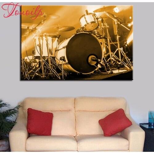 Touoilp 5d music Drum diamond embroidery stitch crystal square&round diamond sets decorative 5d diamond painting mountain