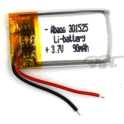 3.7V 90mAh Rechargeable Li-Polymer 301525 Li-ion Lithium Cell Battery For MP3 MP4 Game Player Mouse PSP Lampe Speaker Recorder