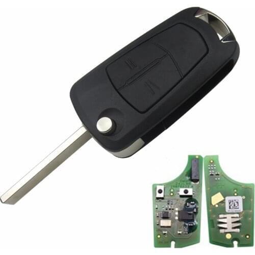 1pc 2 button flip remote key with 7941 chip 434mhz for Opel corsa D auto key