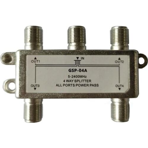 Power Splitter 4 Way Divider Combiner SignalThe power splitter distributes the signal to the smart TV to watch programs