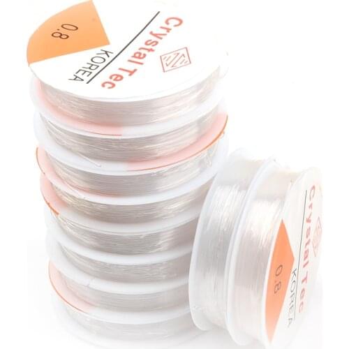 Roll 0.4-1.0MM Transparent Stretchy Elastic Rope String Line Cord Beading Beads DIY for Jewelry Making Bracelet & Necklace