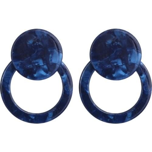 European and American new fashion simple joker earrings high quality plate geometric female earpiece earrings pendant