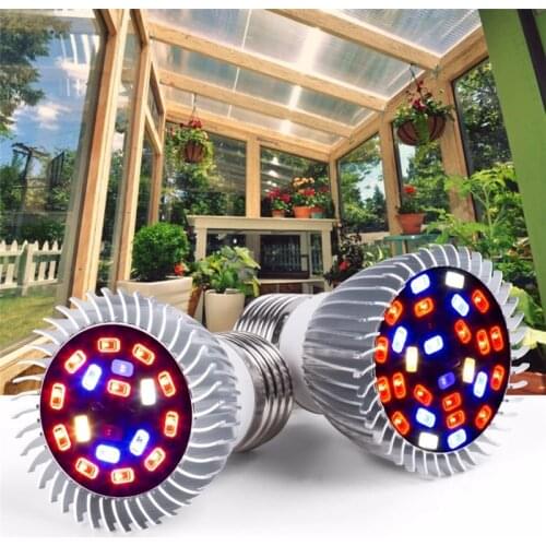 LED Grow Light E27 Full Spectrum 18W 28W 30W for Hydroponics Plant Light AC85-265V 110V 220V Led Grow Lamp