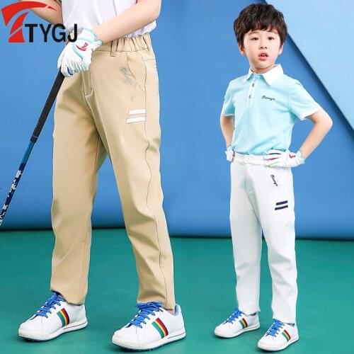 Spring New Golf Clothes Golf Pants For Children White Blue 4 Colours Quick Dry Golf Apparel For Boys Sports Pant