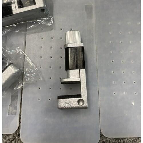 Sameking clamping clip back cover frame glass holder steel and soft silicone mat screw it clamping good