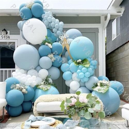 147Pcs Macaron Blue Balloon Chain Set Romantic Wedding Balloon Arch Garland Kit Tiffany Blue Birthday Party Decor Globos