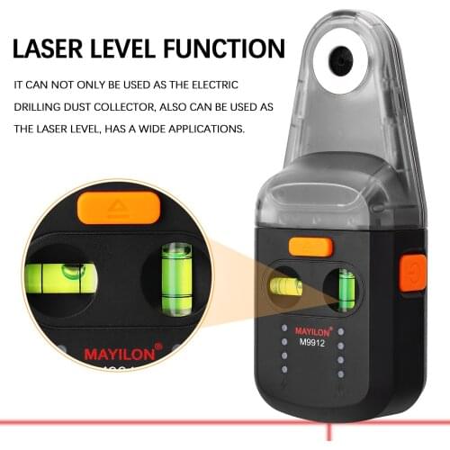2 In 1 Electric Dust Collector Dril Vacuum Laser Level Suction Vacuum Drilling Dust Collector Tool with Laser Level Bracket