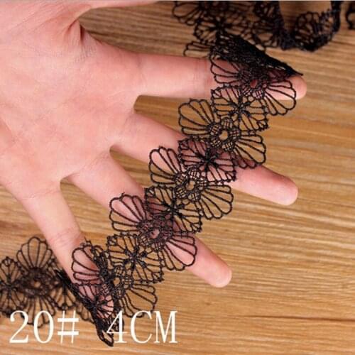 3 yards Black Lace Trims Ribbon Applique Polyester for Dress Clothes Necklace Home Textiles Apparel Sewing Lace Fabric 9 Models