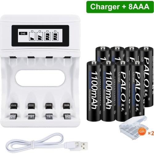 PALO 1.2V Ni-mh AAA Rechargeable Battery For Cordless Phone Keyboard toy clock wireless Mouse batteries