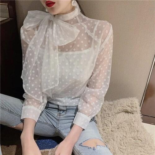 AUFYSO Blouses With Bow