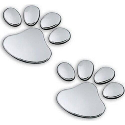 Car Decoration 3D Personality PVC Dog Paw Bear Paw Pet Animal Footprints Emblem Car Truck Decor Sticker Decal Car Sticker