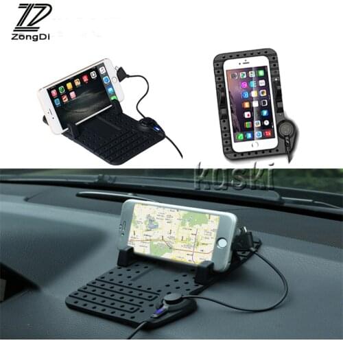 ZD Car Anti-skid Pad Phone Holder Charger Sticker For VW polo passat b5 b6 Mazda 3 6 cx-5 Toyota corolla Ford focus 2 accessorie