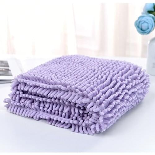 Fiber Chenille Dogs Cats Bath Towel Super Absorbent And Quick-Drying Bath Towel Pet Supplies