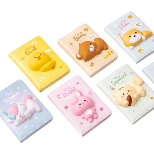Cartoon Notebook Decompression Lovely Soft Cover Rebound Hand Ledger Cute Color Page Student Diary
