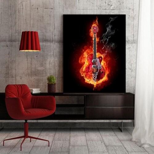 DIY digital paintings are photos of unique gifts given to "Burning Guitars" for Christmas and birthdays through digital painting