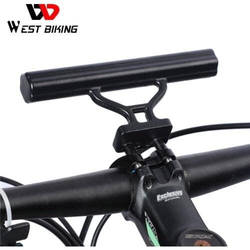 WEST BIKING Bike Handlebar Extender Flashlight Holder Handle Bar Bicycle Accessories Extender Mount Bracket Cycling Extender