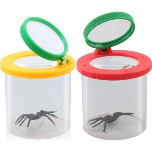 Children Cylindrical Crawler Spider Insect Viewer Box Magnifying Glass Magnifier Handhled Magnifier Glass