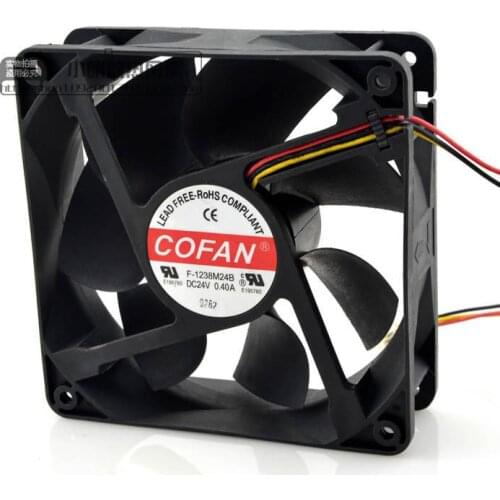 FOR Cofan F-1238M24B 24V 0.40A12CM 12038 Double Ball Inverter Violence Fan