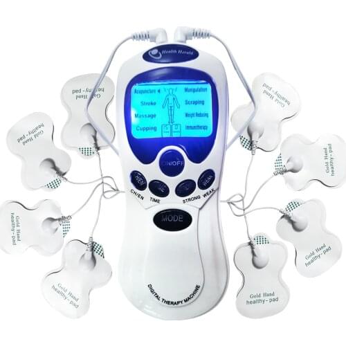 Electric TENS Unit Digital Therapy Machine Electrodes Massage Device EMS Muscle Stimulator Massager for Full Body Health care