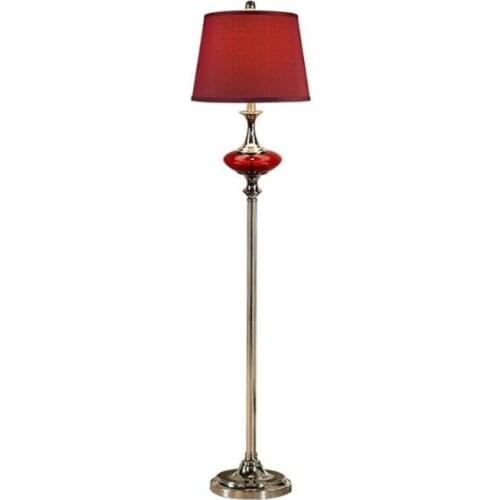 High-end European Fashion Fabric Glass Led E27 Floor Lamp for Living Room Bedroom Study AC 80-265V with Foot Switch 1196