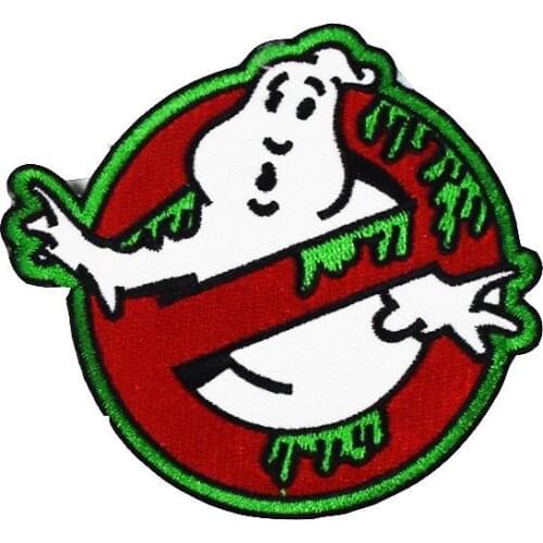 Ghostbuster Green Slime Ghost Patch Emblem biker retro emo punk rockabilly applique sew on/ iron on patch patchwork accessories