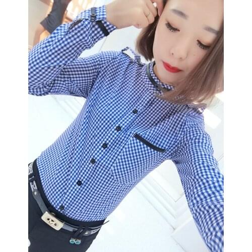 Блузки в клетку HECAIYUN China At AliExpress