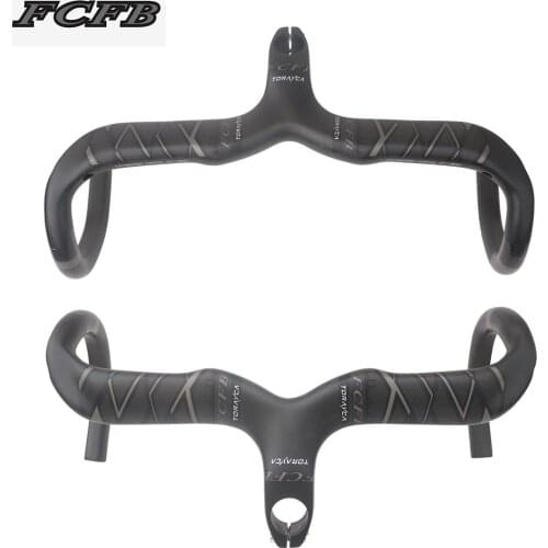 Carbon handlebar carbon internal road handlebar with stem reach 80mm drop 125mm carbon cycling bike parts road bike handlebar