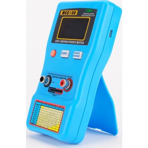 2IN1Auto-ranging Capacitor ESR Low Ohm Capacitance Meter Constant Current ESR Capacotance Meter 100vA To 50mA MEC100 Multimeter