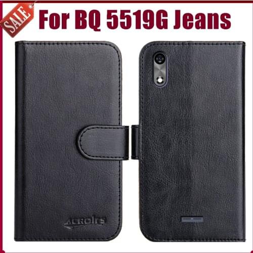 Hot! BQ 5519G Jeans Case 5.45" Fashion 6 Colors Flip Soft Leather Wallet Protective Cover For BQ 5519G Jeans Case Card Solts